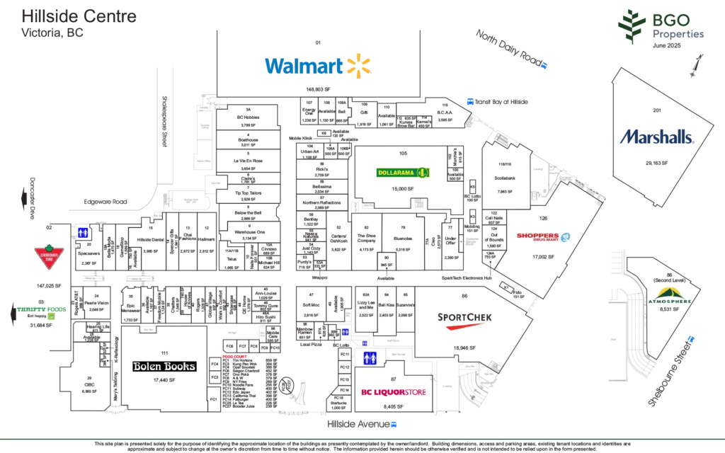 Site plan for Hillside Centre